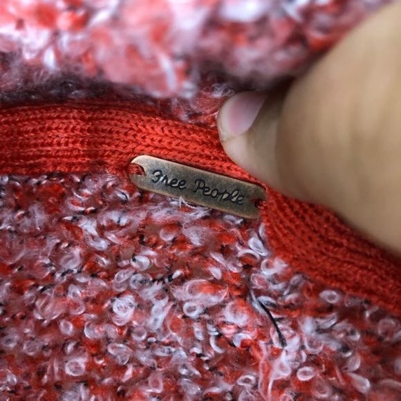 FREE PEOPLE BFF Sweater Cowl Neck Oversized Crop Sweater Size Small - Picture 12 of 16